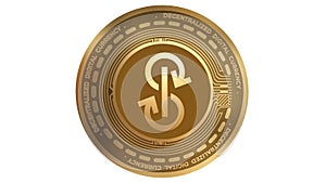 3d Illustration Golden Yearn Finance YFI Cryptocurrency Coin Symbol