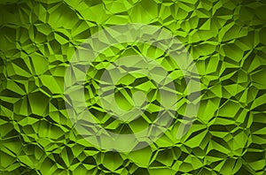 3D Illustration - green brilliant triangle pattern Background 2