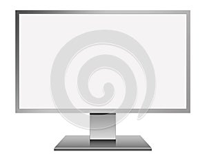 3D illustration Grey LED Computer Mornitor with blank screen