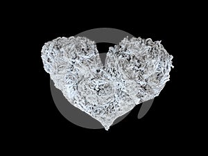 3D illustration Heart  - made of Spider Web