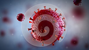 3d illustration of HIV virus. Medical concept