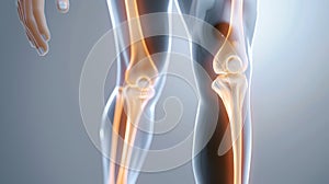 3D Illustration of Human Knee Joint Anatomy