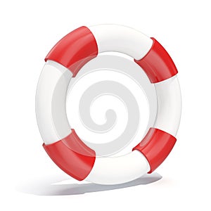 3d illustration icon lifebuoy isolated on white background.