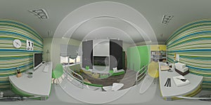 3d illustration interior design of the children`s