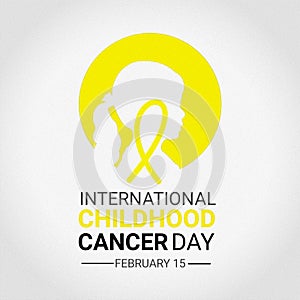 3D illustration International Childhood Cancer day (ICCD) is observed every year on February 15