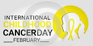 3D illustration International Childhood Cancer day (ICCD) is observed every year on February 15, to raise awareness