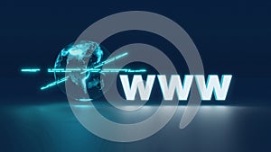 3d illustration. International Internet Day. World wide web day