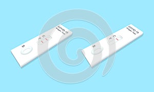 3D Illustration, Isolated ATK or Antigen Test Kit for COVID-19