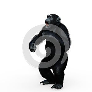 3d-illustration of an isolated fantasy chimpanzee