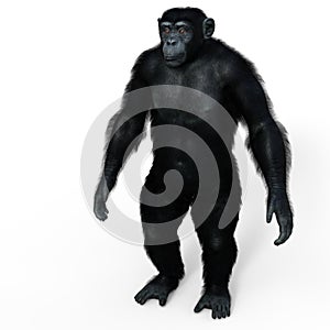 3d-illustration of an isolated fantasy chimpanzee