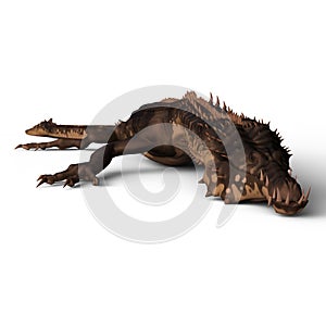 3d-illustration of an isolated giant fantasy creature dragon