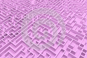 3d illustration labyrinth , complex problem solving concept