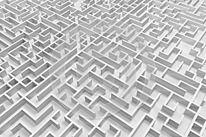 3d illustration labyrinth , complex problem solving concept