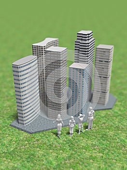 3D illustration of large real estate