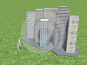 3D illustration of large real estate