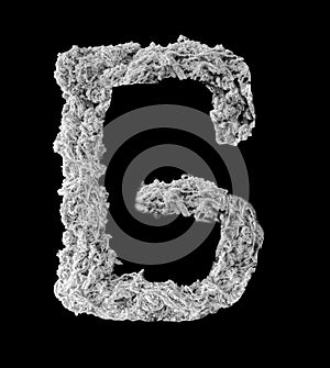 3D illustration letter G - made of Spider Web