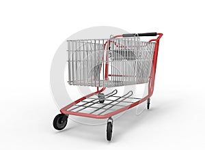 3d illustration of mall shop cart.