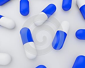 3D illustration of medicine pills