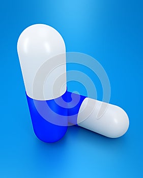 3D illustration of medicine pills