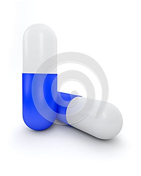 3D illustration of medicine pills