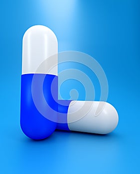 3D illustration of medicine pills