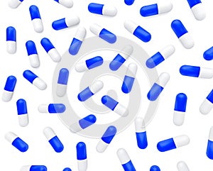 3D illustration of medicine pills isolated