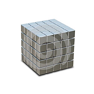 3D Illustration Metal cube