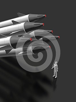 3D illustration of missile