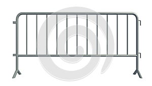 3D illustration of Mobile Security fence isolated