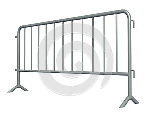 3D illustration of Mobile Security fence isolated