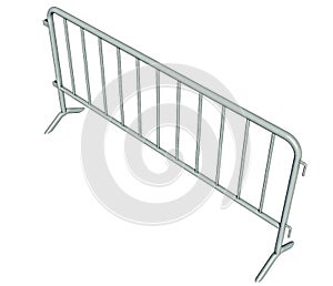 3D illustration of Mobile Security fence isolated