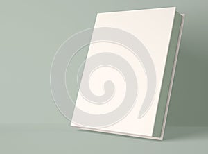 3D Illustration. Mockup of blank hardcover book