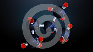 3D illustration molecules. Medical background for banner. Molecular structure at the atomic level. Atoms bacgkround
