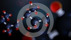 3D illustration molecules. Medical background for banner. Molecular structure at the atomic level. Atoms bacgkround