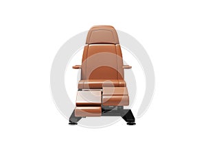 3D illustration of pedicure chair front view on white background no shadow