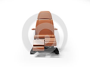 3D illustration of pedicure chair front view on white background with shadow