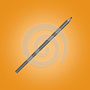 3d illustration pencil on a orance background