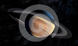 3D Illustration Planet Saturn 8K