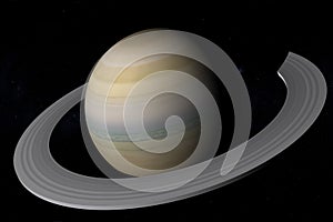3d Illustration of the Planet Saturn on a star background