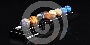 3d illustration of the planets of our solar system.