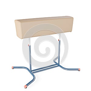 3D illustration of a Pommel horse isolated on a white background