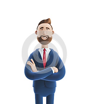 3d illustration. Portrait of a handsome businessman