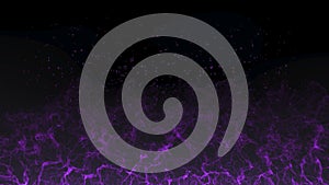 3d illustration of purple wave pattern on dark background.