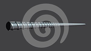 3D illustration of reinforcements steel TMT bar. 3D Render