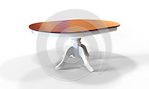 3d illustration of rustic countrystyle table