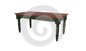 3d illustration of rustic countrystyle table