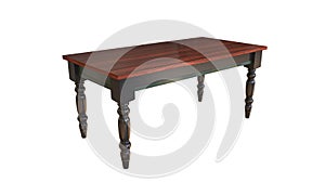 3d illustration of rustic countrystyle table