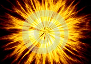 3d illustration of scorching flames burning in the dark