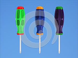 3d illustration of screwdriver