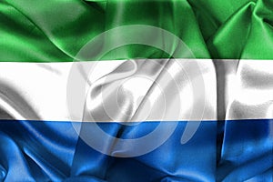 3D-Illustration of a Sierra Leone flag - realistic waving fabric